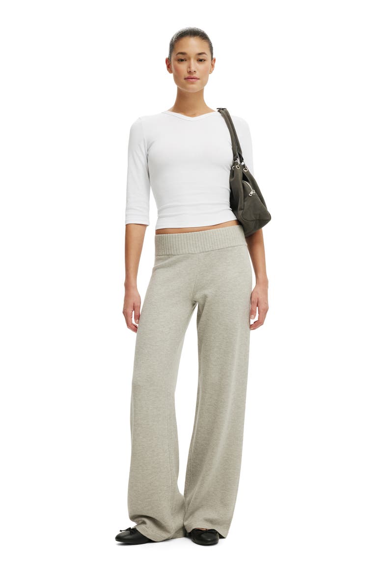 Women's Lotus Knit Pant, Alternate, color, Grey Marle