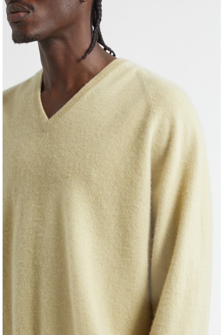 Cashmere V-Neck Sweater, Alternate, color, FADED BEIGE