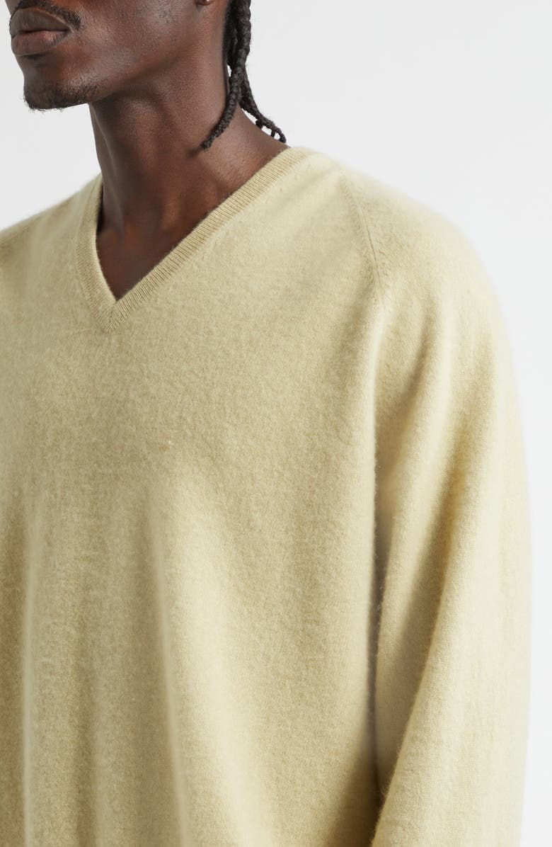 FRENCKENBERGER Cashmere V-Neck Sweater, Alternate, color, Faded Beige