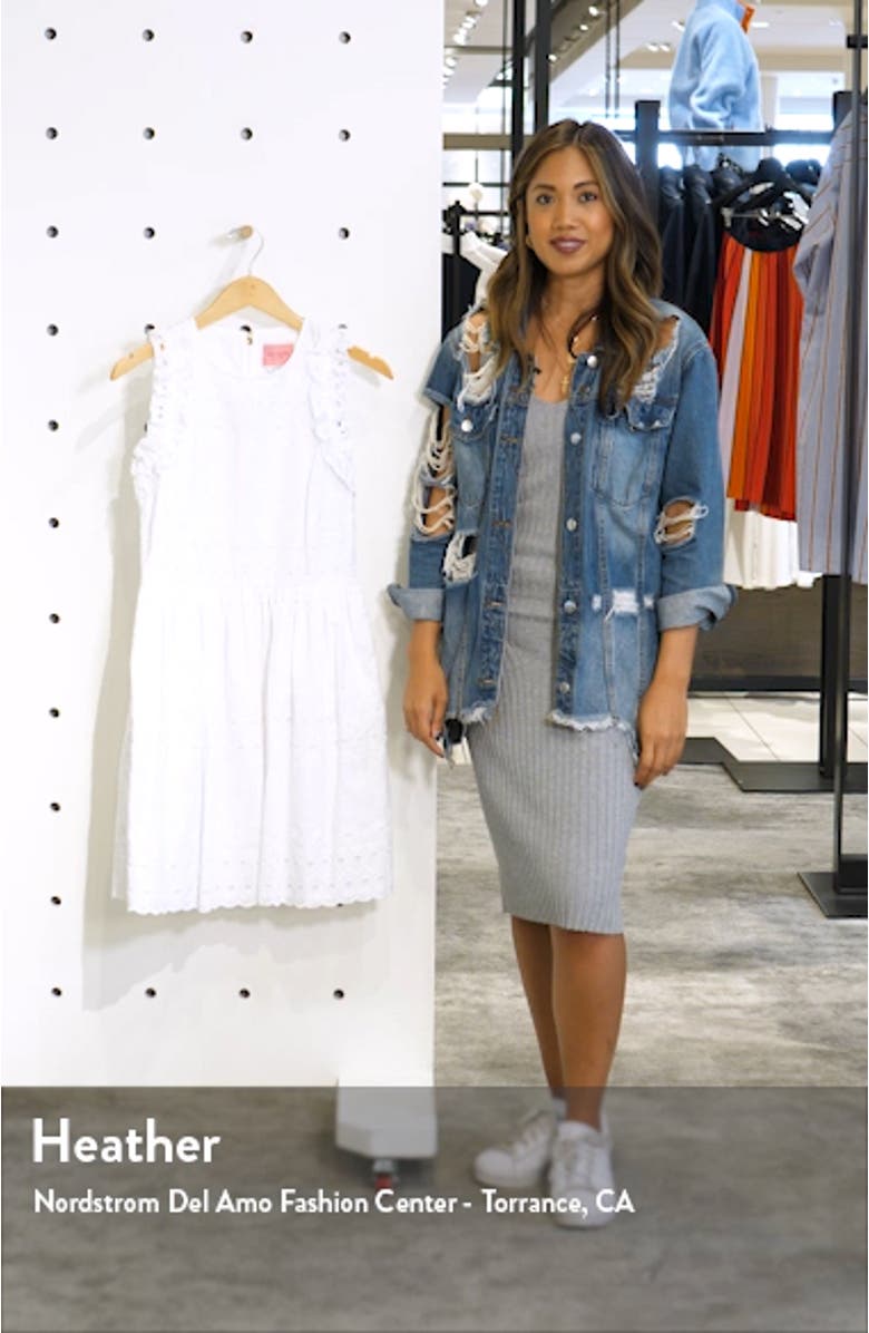 eyelet fit & flare dress, sales video thumbnail