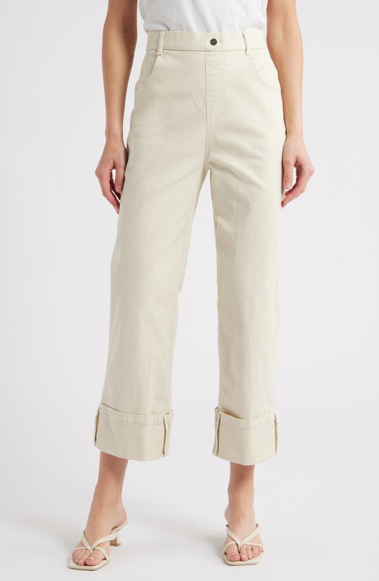 Hue Cuffed Skimmer Jeans, Main, color, Sand