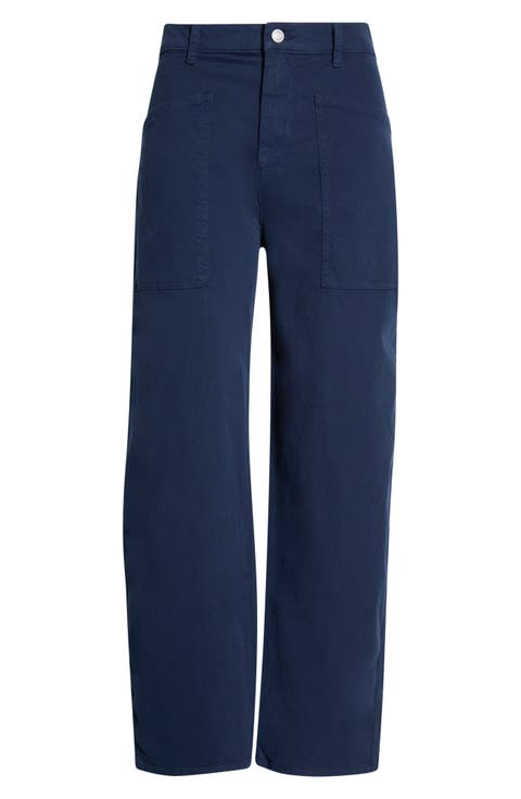 Bray Barrel Leg Cotton Twill Pants