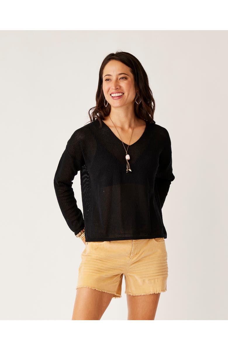 Carve Designs Lightweight Mesh Pullover, Alternate, color, Black