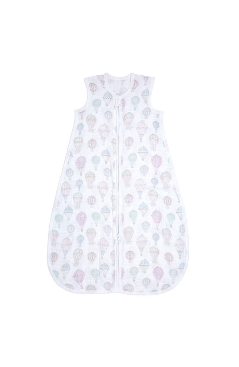 aden + anais Boutique Baby Sleeping Bag, 100% Organic Cotton Muslin, Wearable Swaddle Blanket for Girls & Boys, Breathable & Lightweight, TOG Rating 1.0, Main, color, Above The Clouds