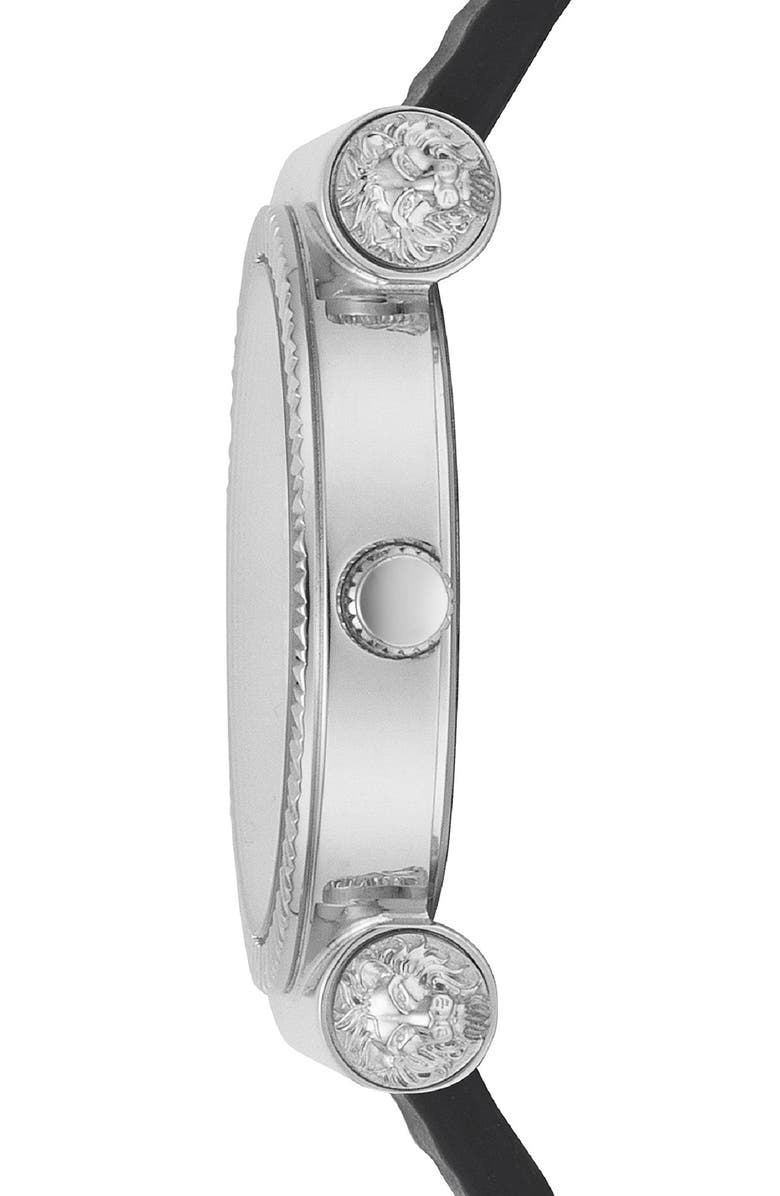 VERSUS Versace Republique Leather Strap Watch, 38mm, Alternate, color, 