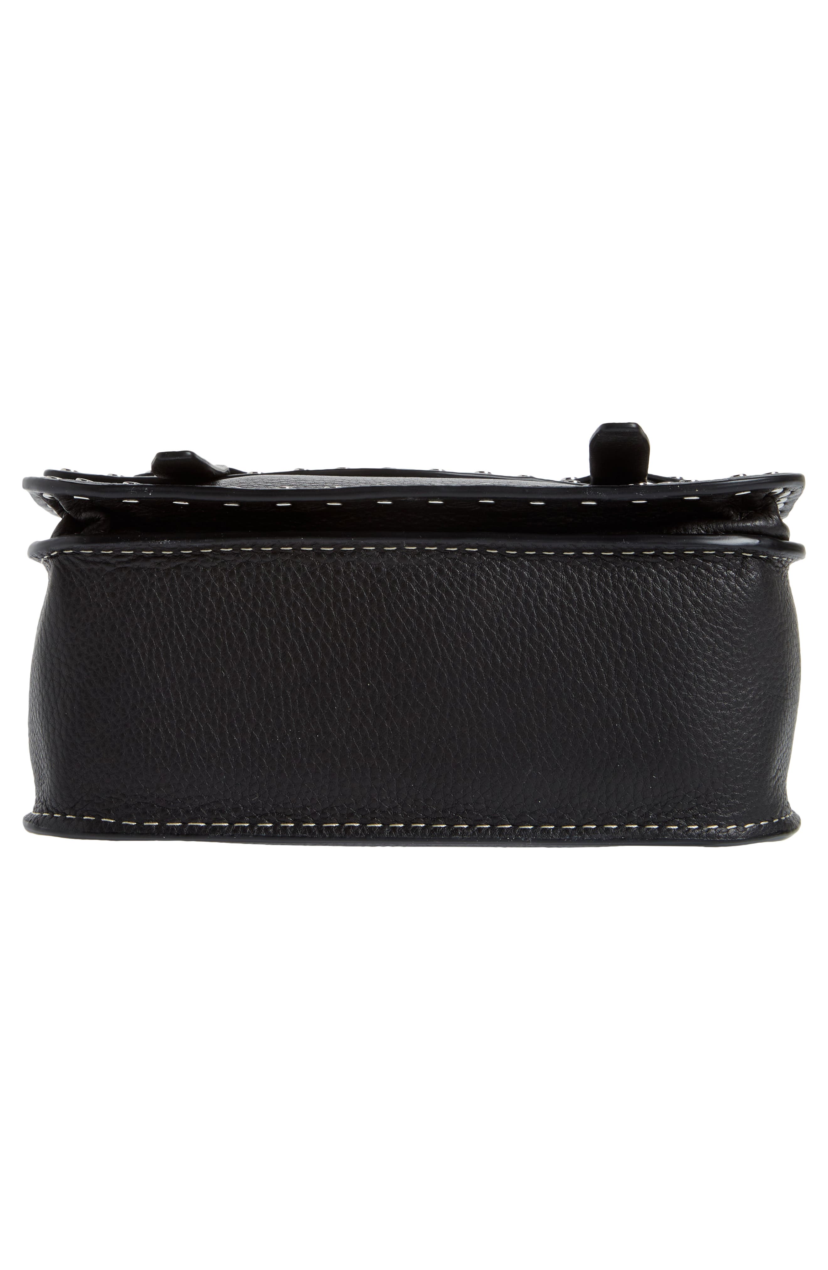 Nanine Leather Crossbody Bag, Alternate, color, BLACK