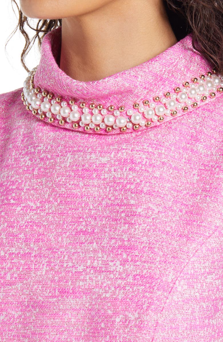 Lilly Pulitzer<sup>®</sup> Portia Embellished Mock Neck Shift Dress, Alternate, color, 