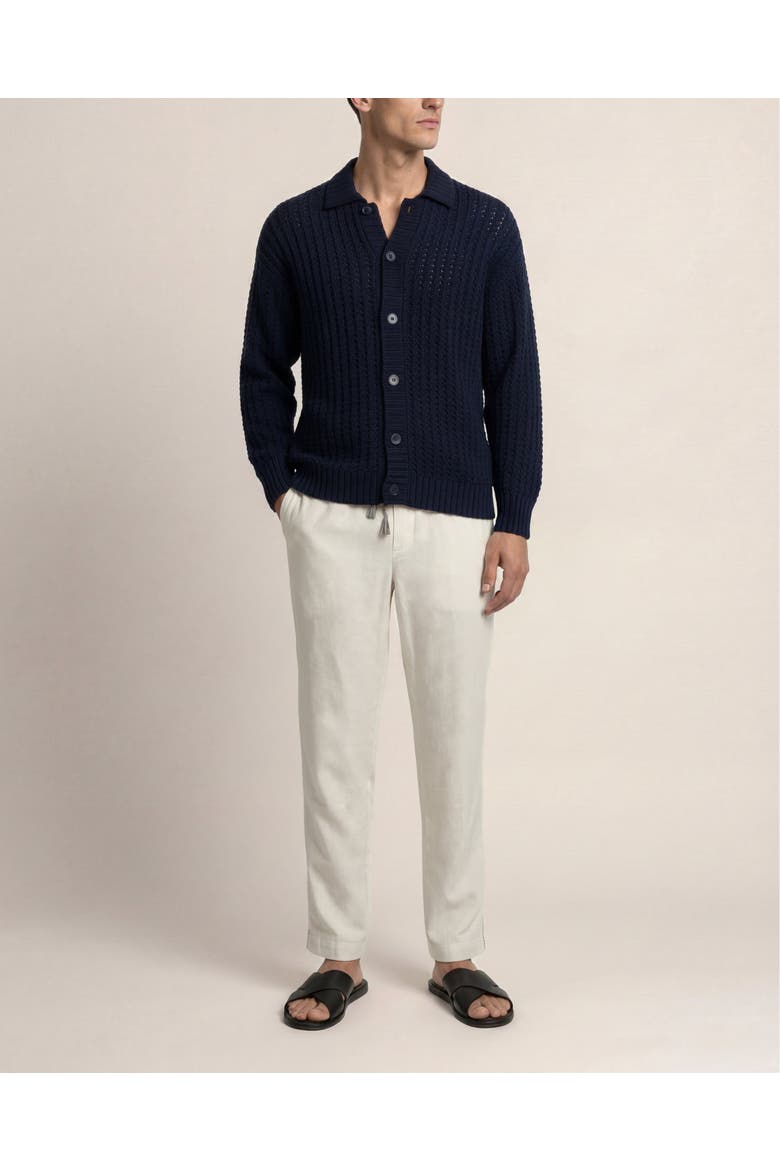 Thomas Relaxed Fit Long Sleeve Knitted Shirt, Main, color, NIGHT IRIS