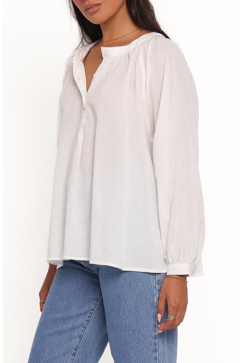 Irisa Woven Cotton Shirt, Alternate, color, WHITE