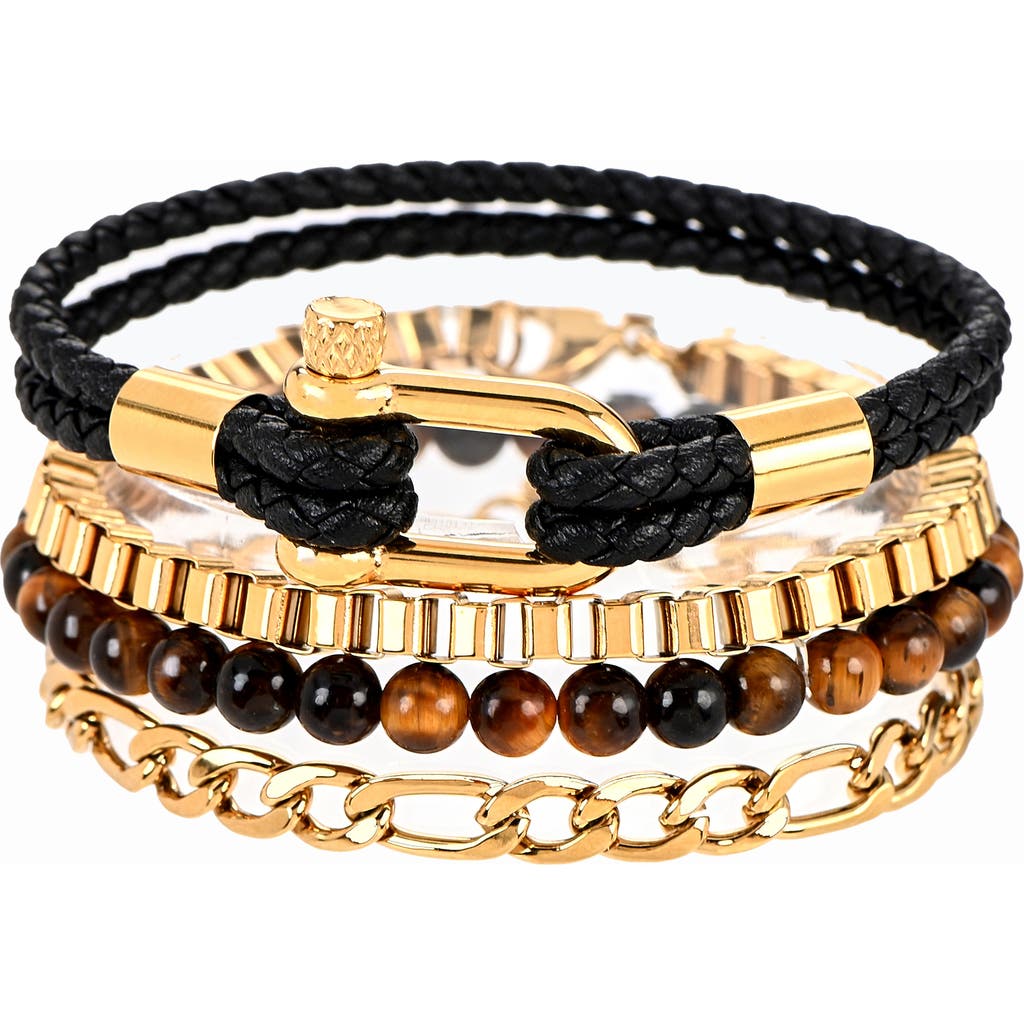 American Exchange Set Of 4 Assorted Stackable Bracelets
