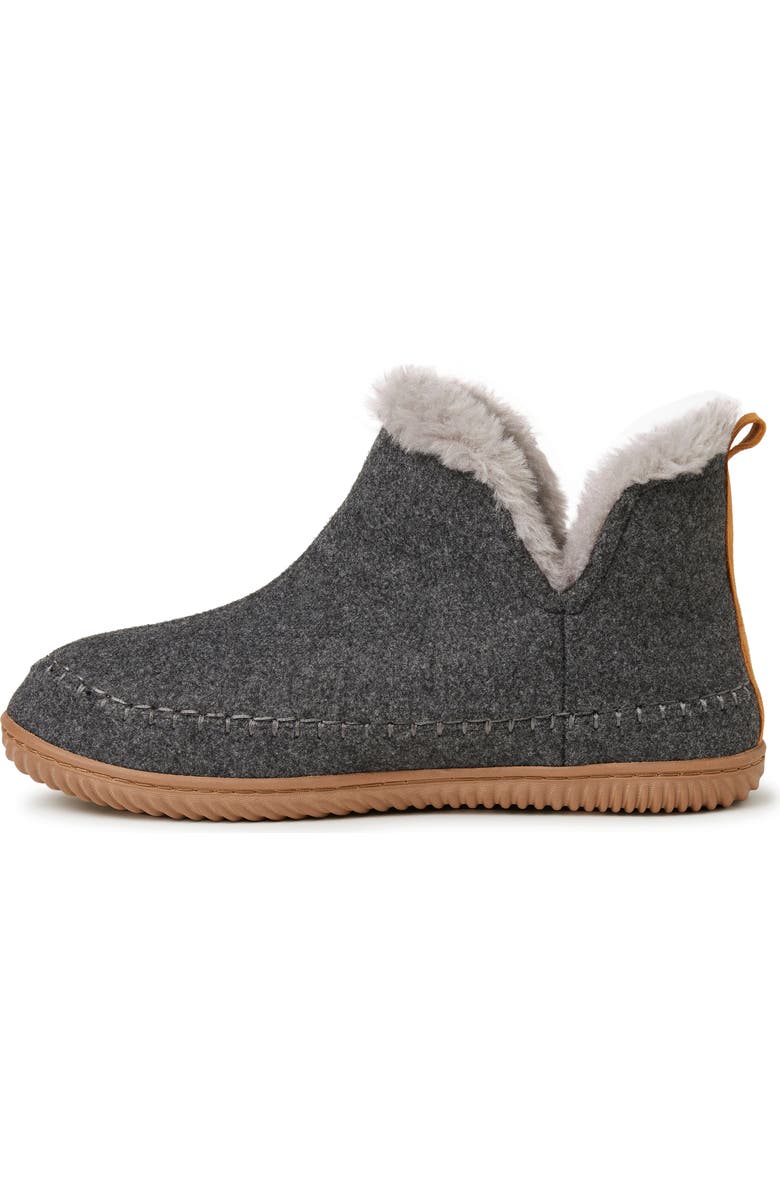 DEARFOAMS Brixen Bootie Slipper, Alternate, color, Dark Heather Grey