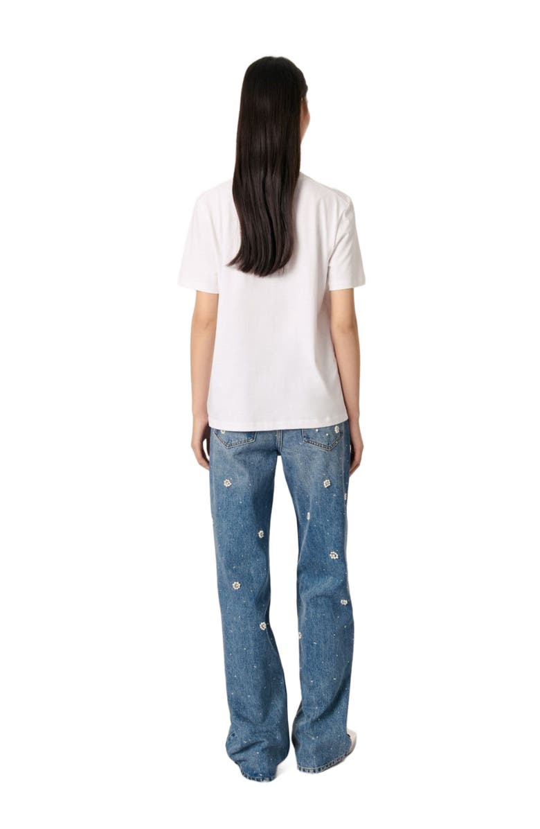 maje Embroidered T-shirt, Alternate, color, 