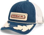 Double RL Logo Patch Snapback Denim Trucker Hat