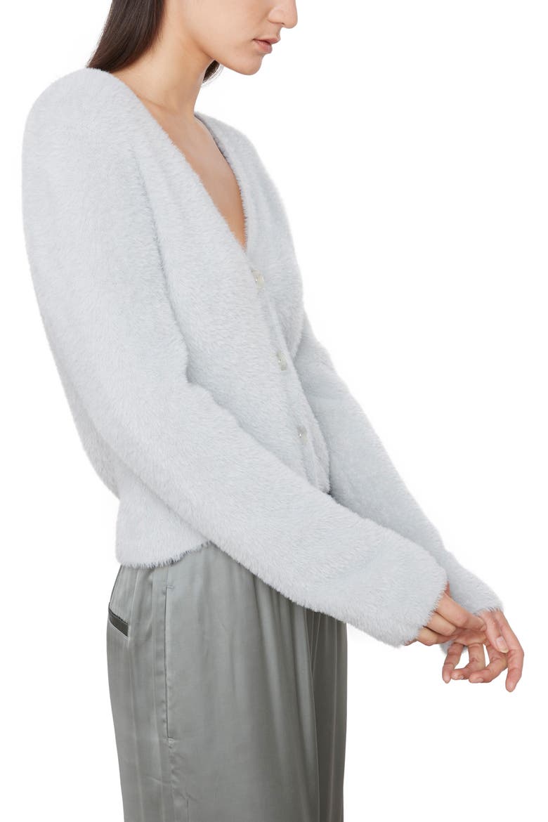 Eyelash Knit V-Neck Cardigan, Alternate, color, ICE BAY