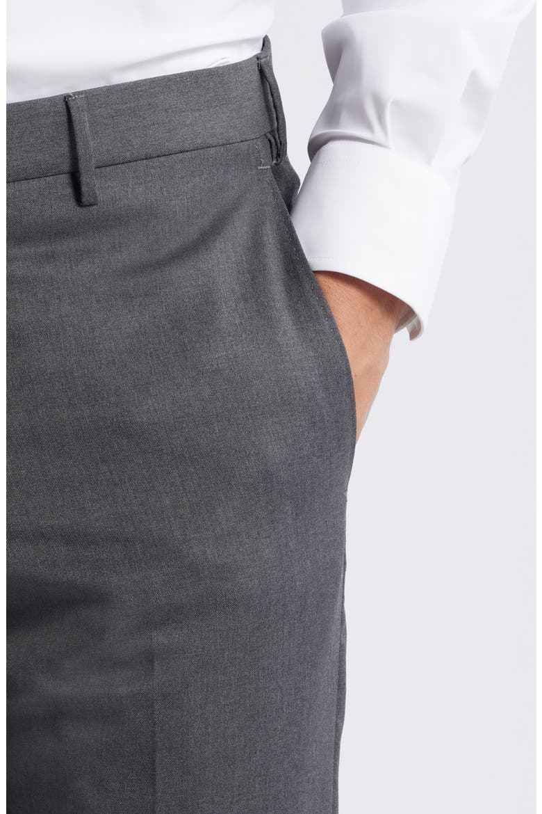 Parker Platinum Super 130's Gabardine Dress Pants, Alternate, color, MEDIUM GREY