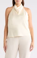 Renee C Satin Halter Top