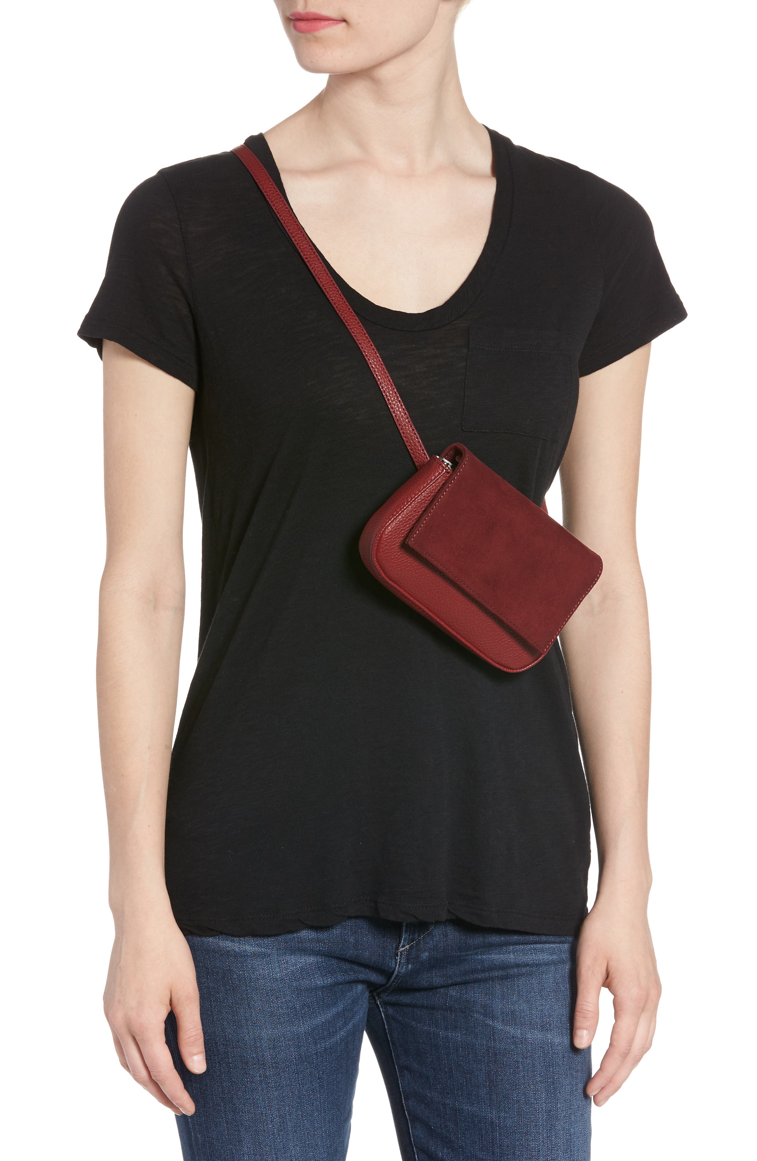 Kinza Belt Bag, Alternate, color, RED