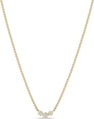 Zoë Chicco Diamond Bezel Box Chain Necklace