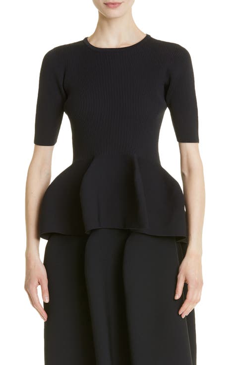 Pottery 8 Peplum Rib Top