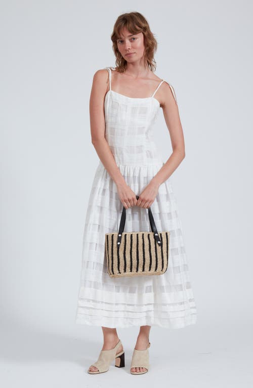 Rag & Bone Small Daily Straw Tote In Natural/black