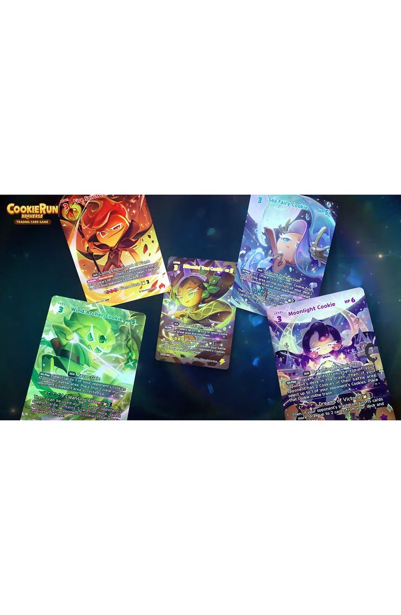 CookieRun: Braverse Trading Card Game Trading Card Game Age of Heroes & Kingdoms, 4 Booster Packs, Alternate, color, Multicolored