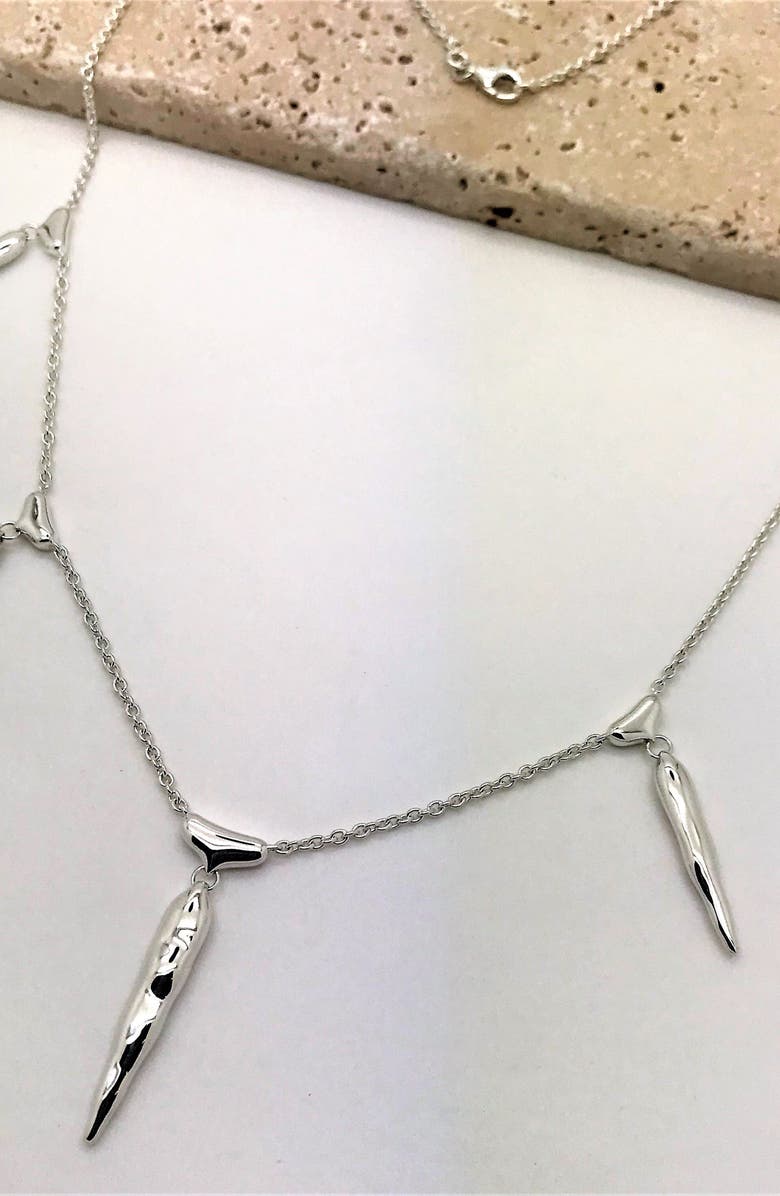 Lucy Quartermaine Multi Icicle Long Necklace Sterling Silver Adjustable, Alternate, color, Sterling Silver