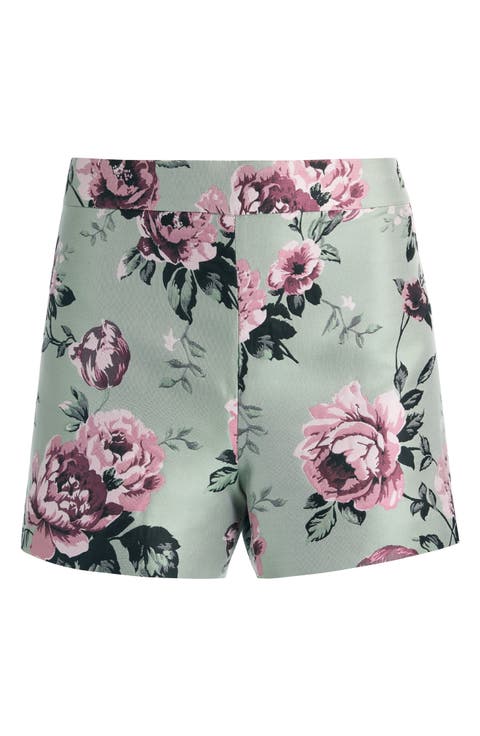 Hera Floral High Waist Shorts