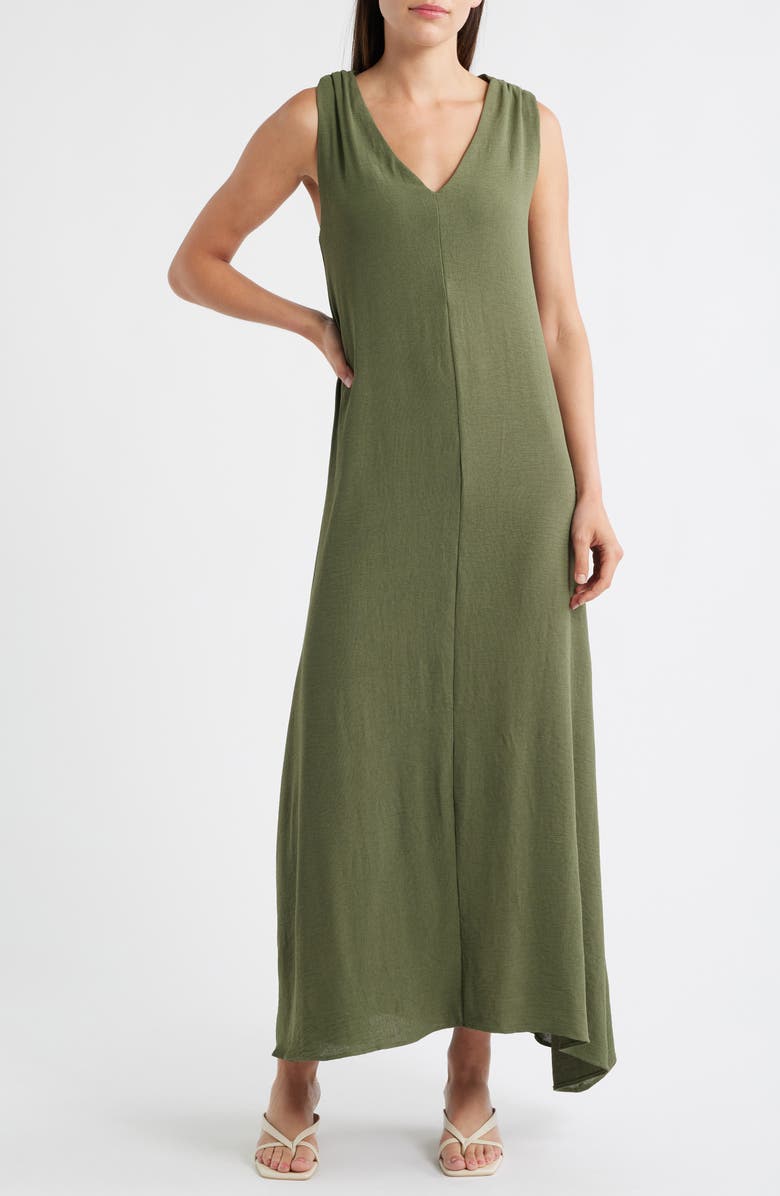 Halogen<sup>®</sup> Twist Back Sleeveless Maxi Dress, Main, color, Clover