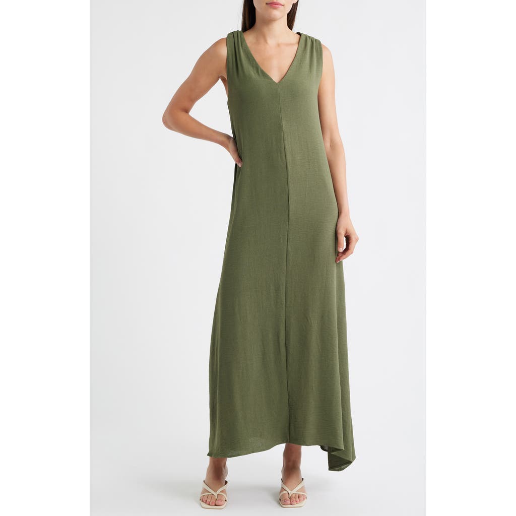 Halogen ® Twist Back Sleeveless Maxi Dress In Green