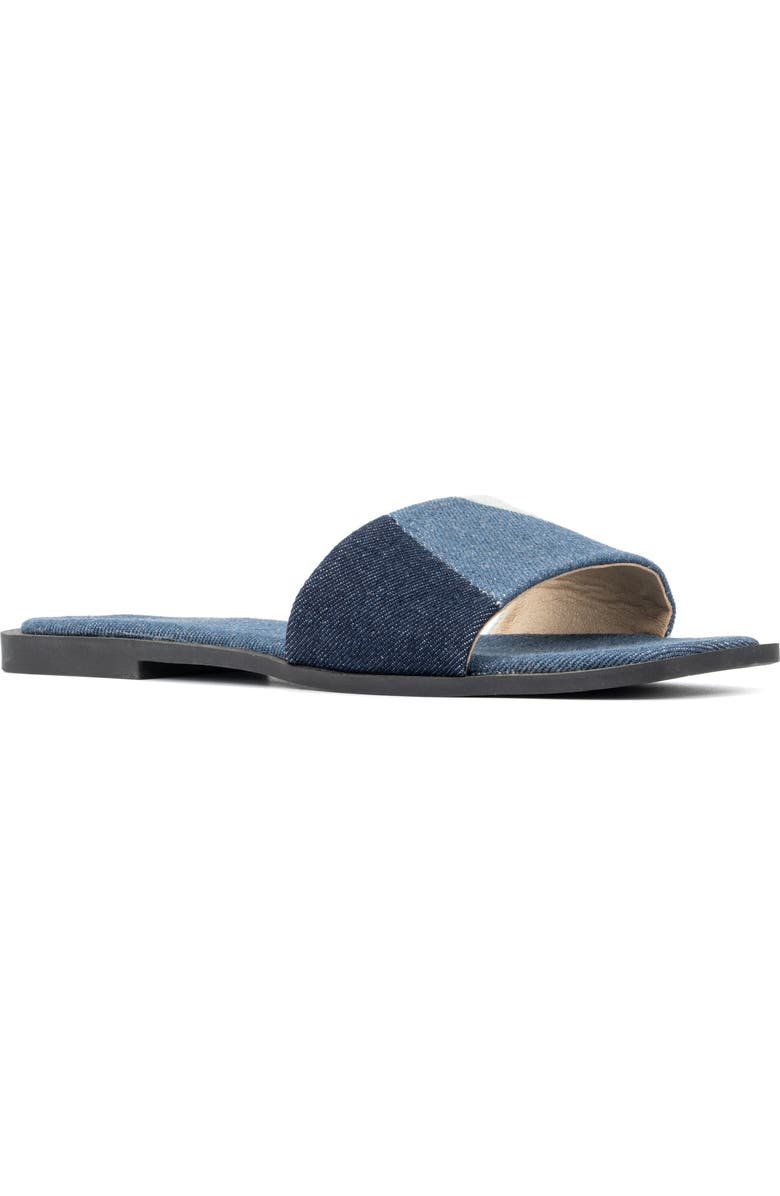 NEW YORK AND COMPANY Janice Slide Sandal, Main, color, Blue