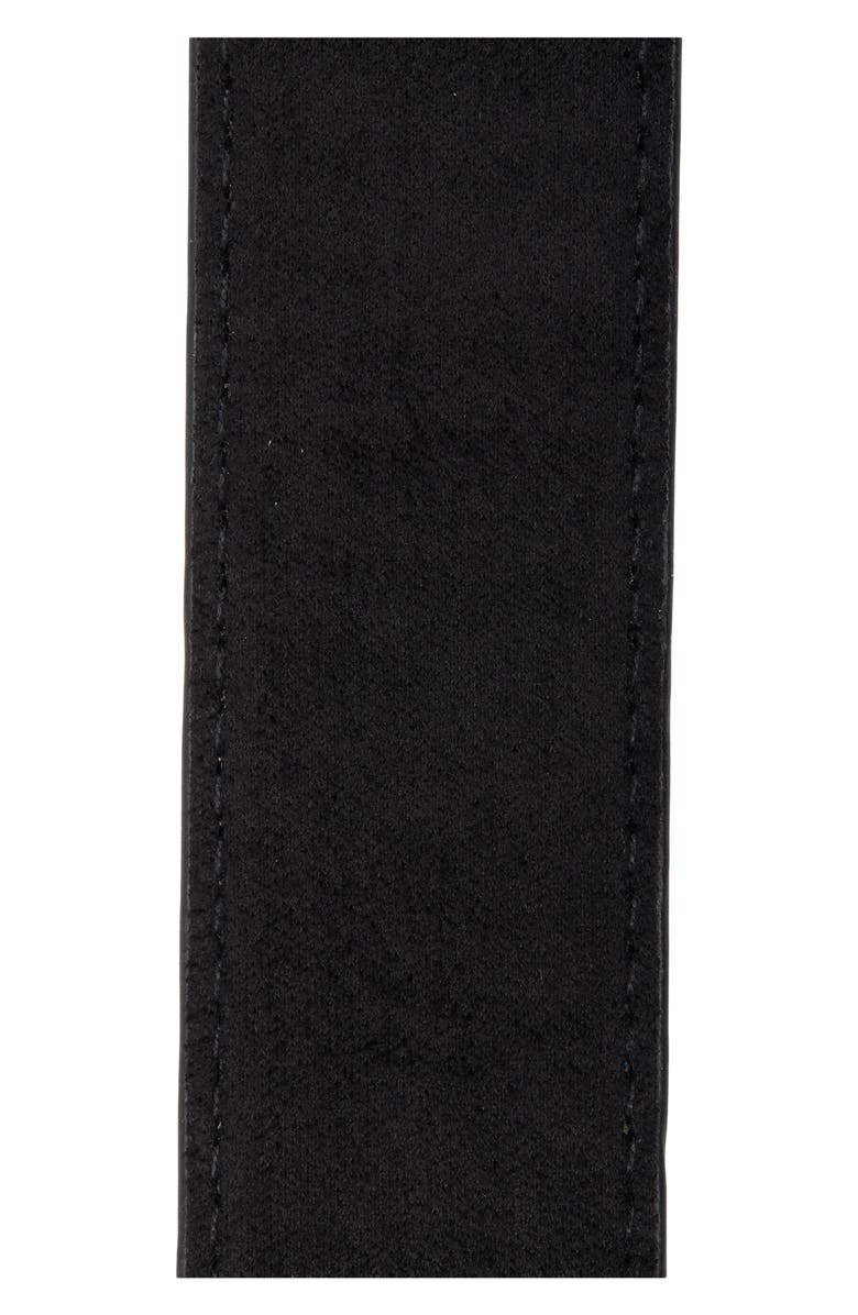 Steve Madden Faux Suede Keeper Belt, Alternate, color, Black-Gold