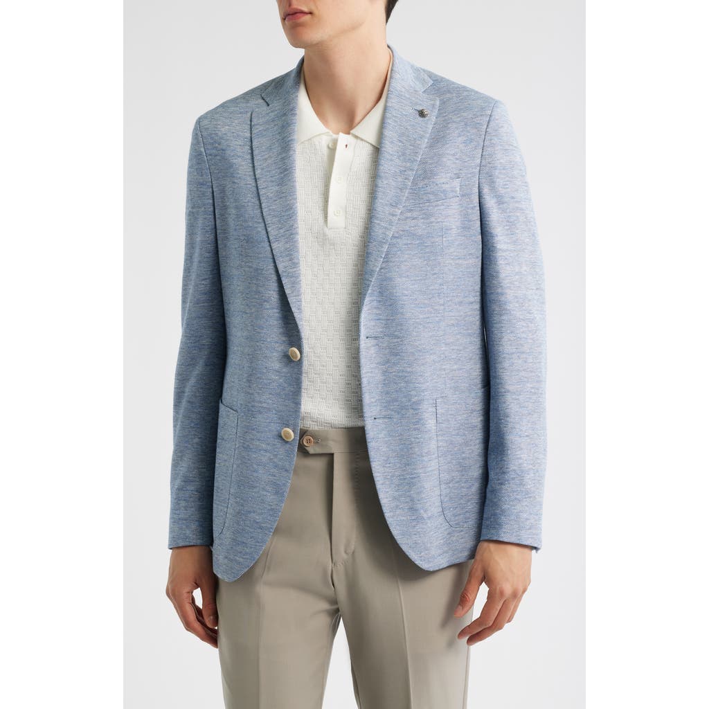 Jack Victor Hampton Light Blue Solid Sport Coat In Blue