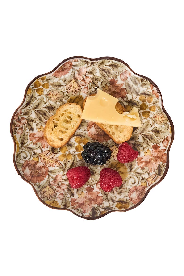 Willa Set of 4 Cocktail Plates, Alternate, color, AMBER