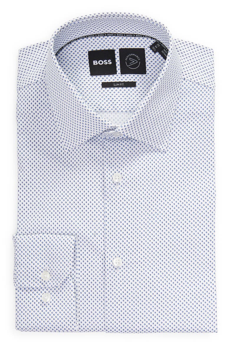 Hank Kent Geo Dress Shirt, Alternate, color, LIGHT/ PASTEL BLUE