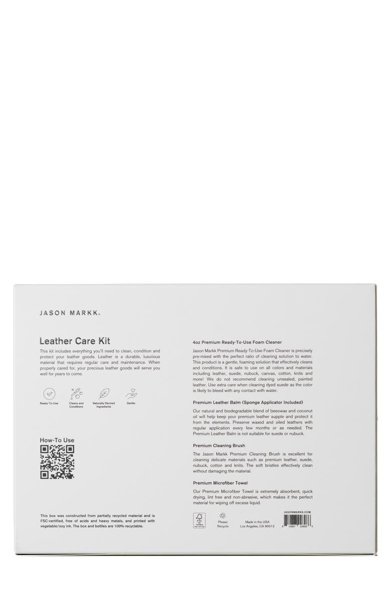 Jason Markk 4-Piece Leather Care Kit, Alternate, color, Whit