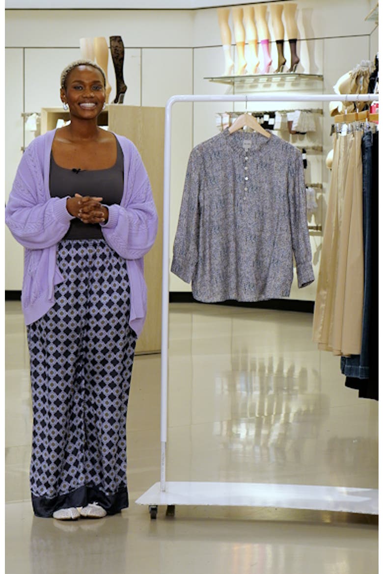Sun Speckle Ruffle Neck Top video