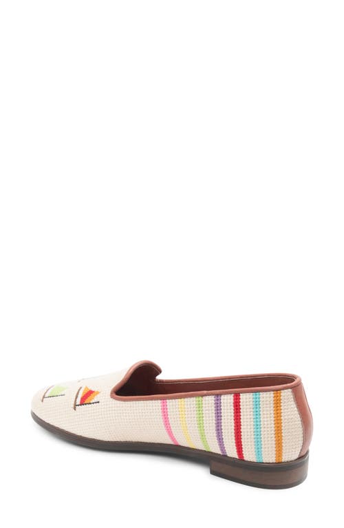 Bypaige By Paige Needlepoint Nautical Flat In Tan