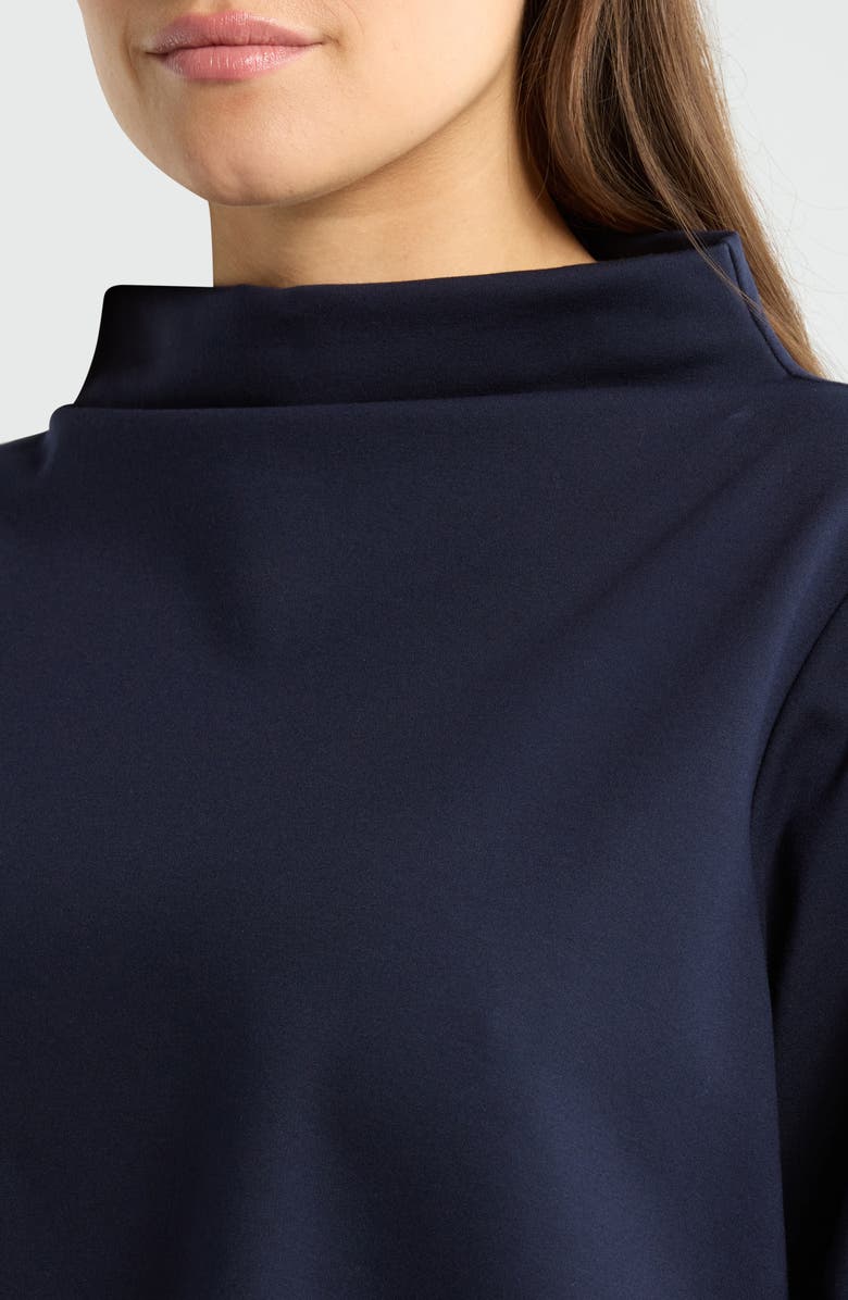 Eileen Fisher Funnel Neck Knit Top, Alternate, color, Ink