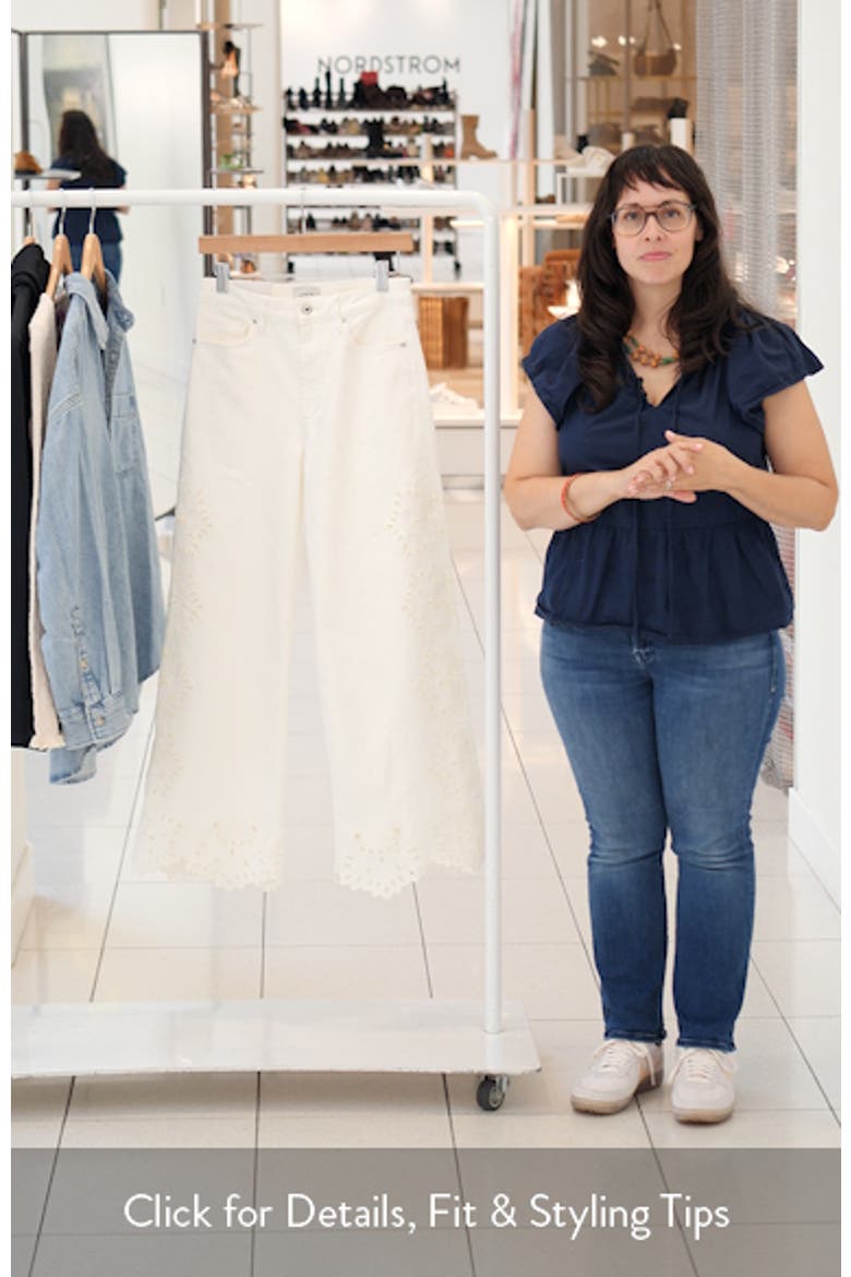 The Mia Embroidered High Waist Ankle Straight Leg Jeans video