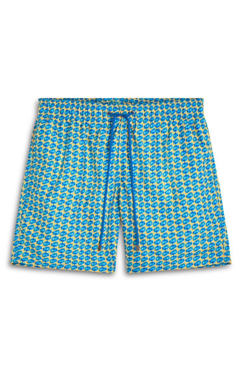 Bugatchi Cosmo Print Swim Trunks, Alternate, color, 