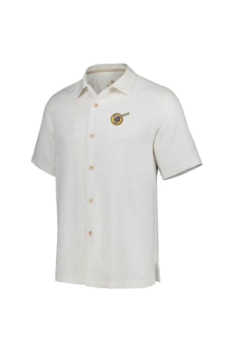 Tommy Bahama Men's Tommy Bahama White San Diego Padres Sport Tropic Isles Camp Button-Up Shirt, Alternate, color, 