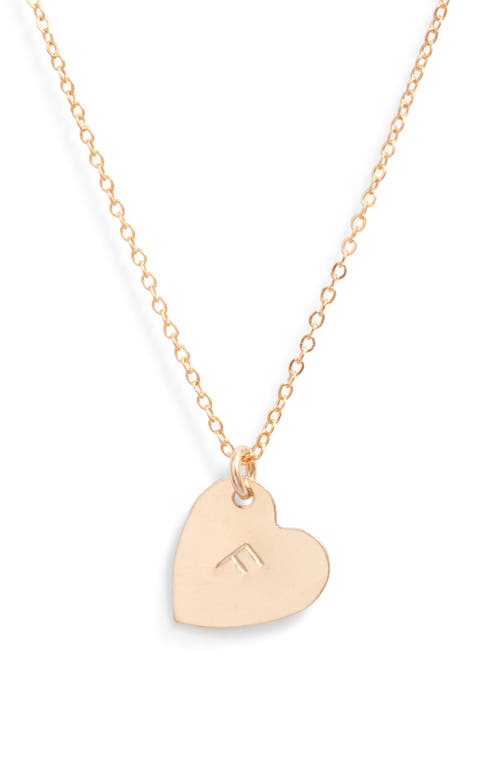 Set & Stones Sophia Initial Heart Pendant Necklace In Gold/f