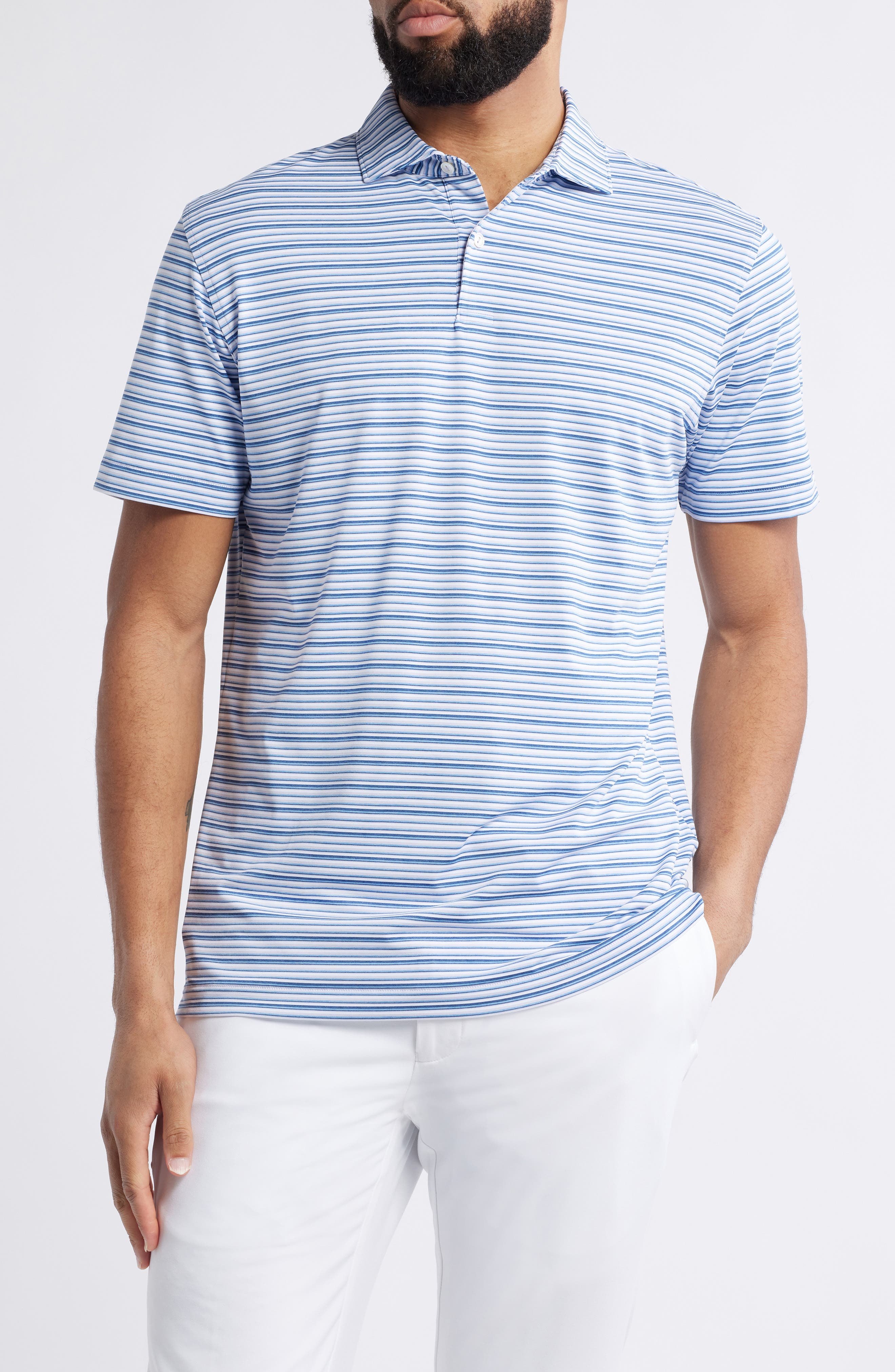 Peter Millar Crown Crafted Cadence Stripe Performance Polo