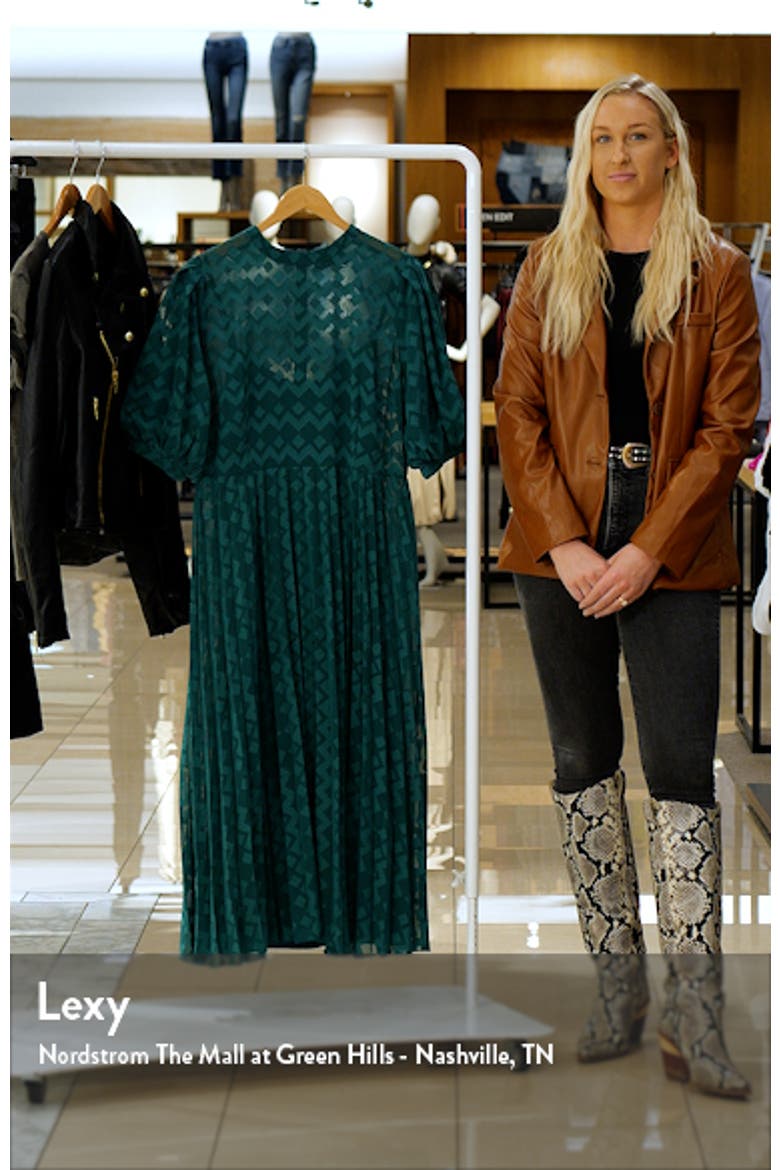 Curve Chevron Dobby Midi Dress video