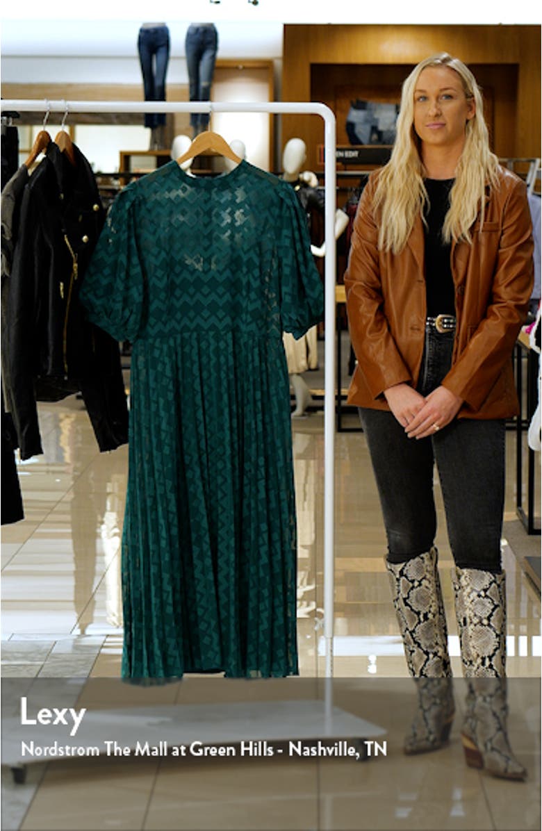 Curve Chevron Dobby Midi Dress, sales video thumbnail