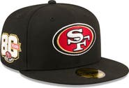New Era Men's New Era Black San Francisco 49ers 80th Anniversary 59FIFTY Fitted Hat