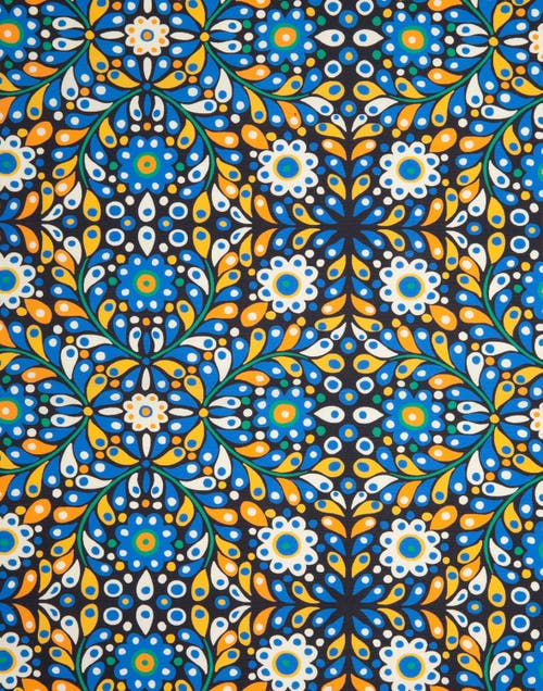 La Doublej Apron With Pocket Confetti Blue In Confetti Blue