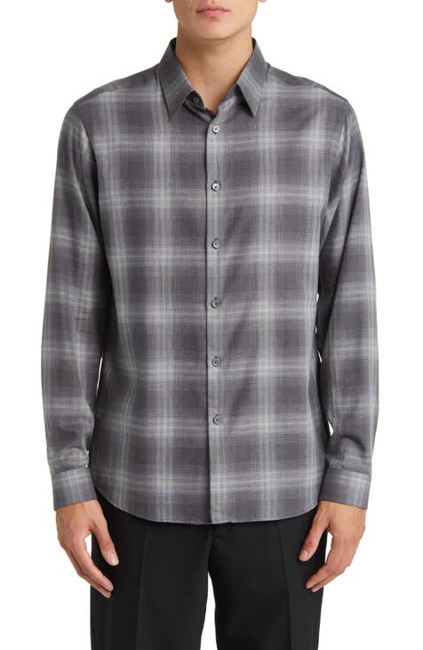 Irving Shade Cotton Flannel Button-Up Shirt