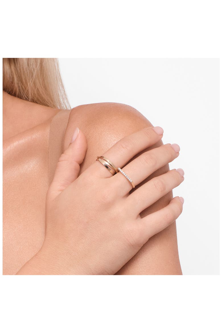 14K Gold Pavé Diamond Geometric Ring, Alternate, color, YELLOW GOLD