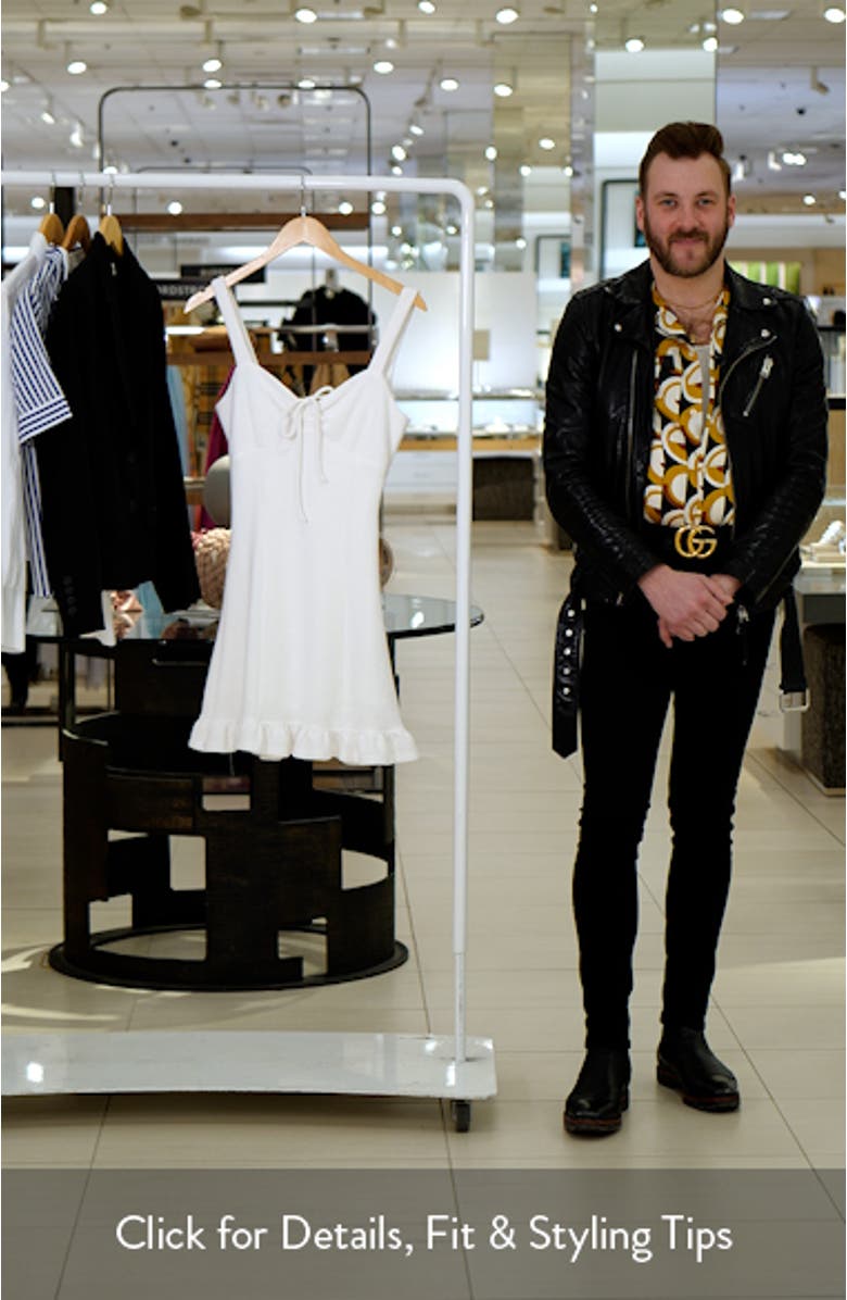 Textured Ruffle Hem Minidress, sales video thumbnail